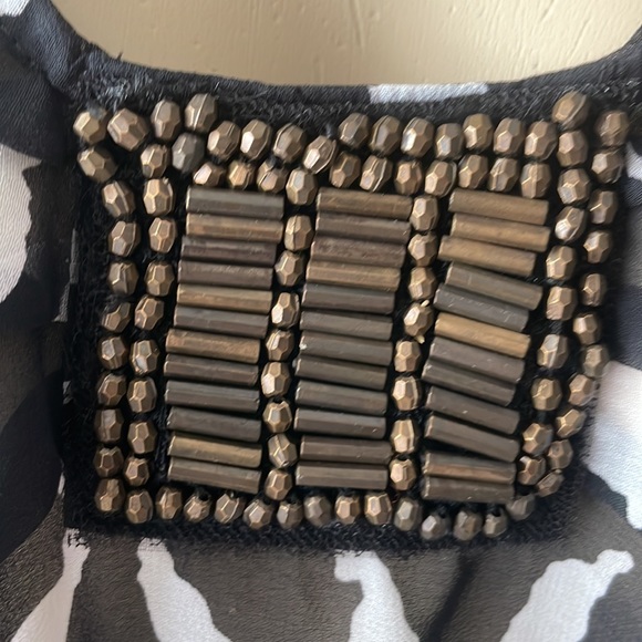 BAR III BLACK WHITE SHEER KIMONO TOP. NWOT. SIZE SMALL. MED - Picture 2 of 8